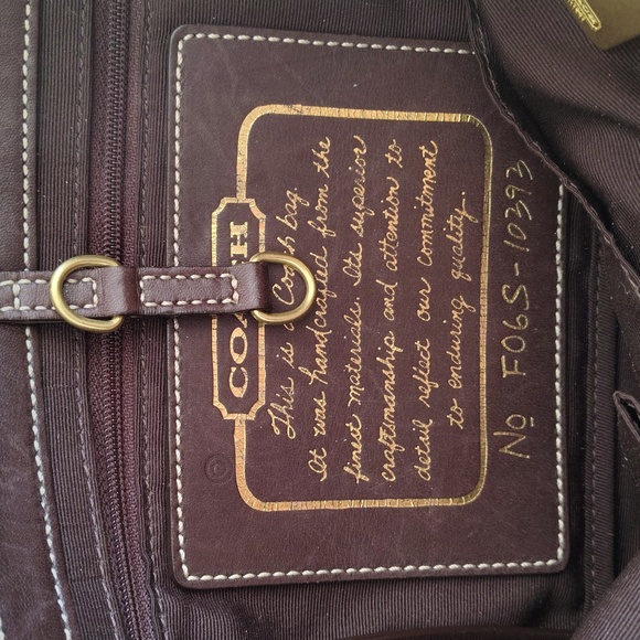 Coach Sherpa Shoulder Bag C Logo  Leather Y2K - Picture 14 of 15